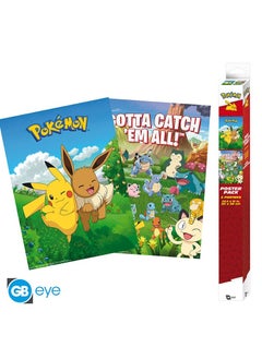 ABYstyle ABYstyle Pokemon Environments X4 Set 2 Chibi 52x38 Posters  - Image 1