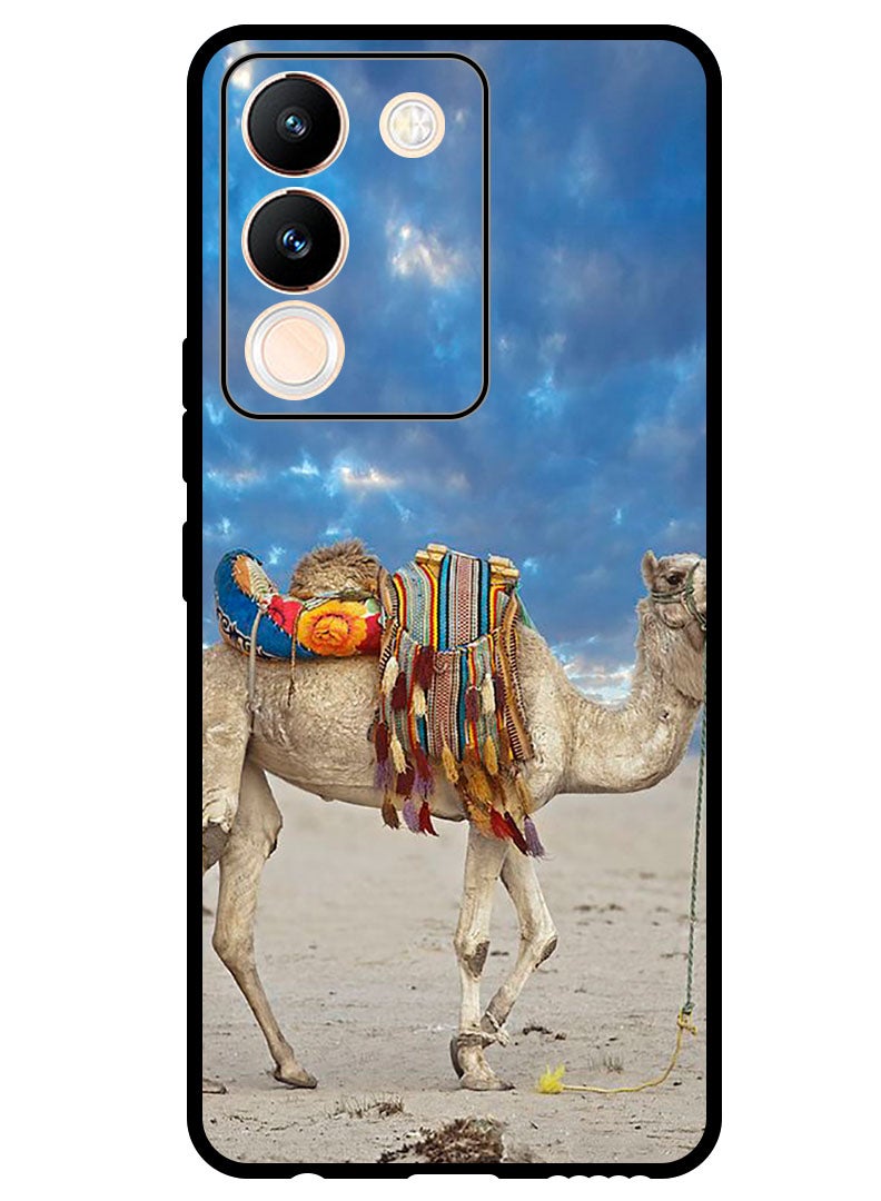 Theodor Protective Case Anti Scratch Shock Proof Bumper Cover For Vivo V29e Camel - Image 1
