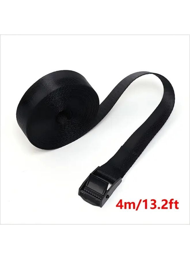 2pcs 4m 13 2ft Thickened Adjustable Tie Down Straps With Spring Clamps For Bikes Motorcycles Luggage Camping Gear - Image 1