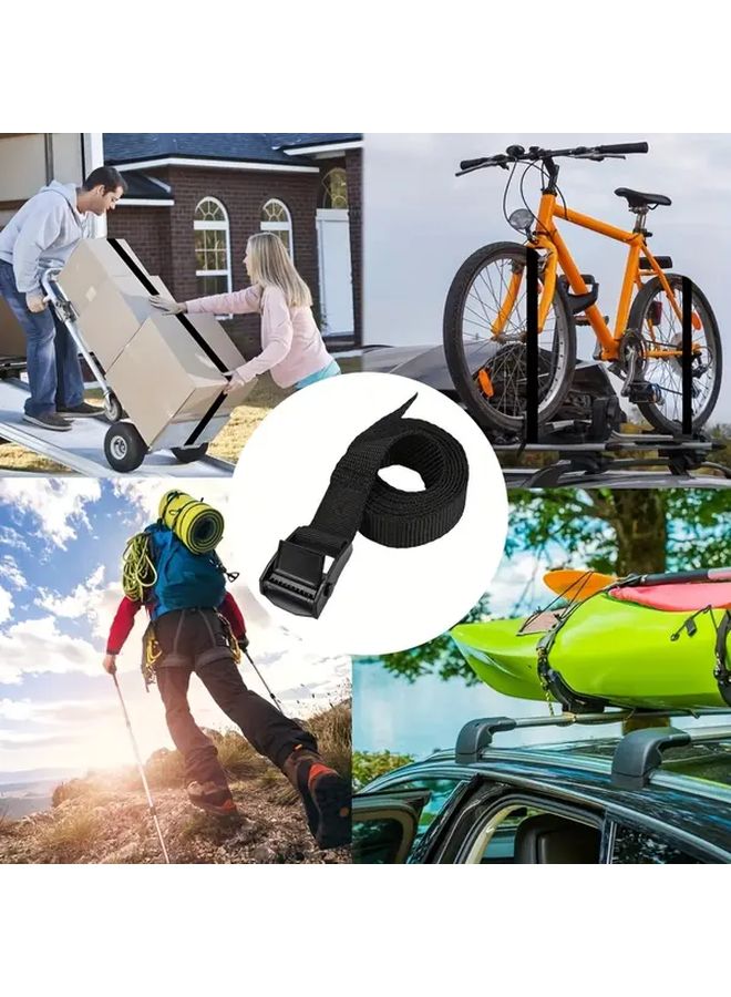 2pcs 4m 13 2ft Thickened Adjustable Tie Down Straps With Spring Clamps For Bikes Motorcycles Luggage Camping Gear - Image 2