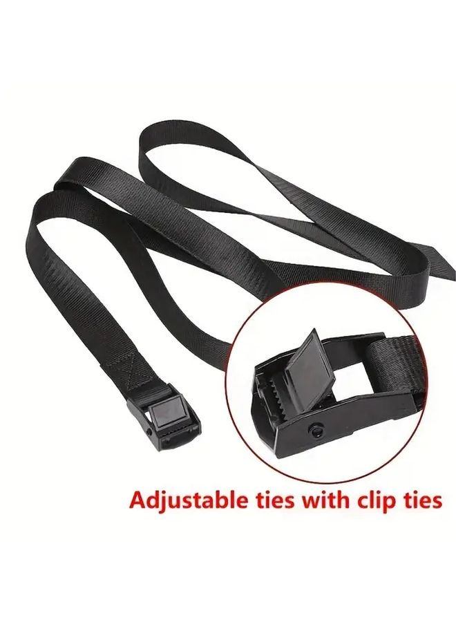 2pcs 4m 13 2ft Thickened Adjustable Tie Down Straps With Spring Clamps For Bikes Motorcycles Luggage Camping Gear - Image 4