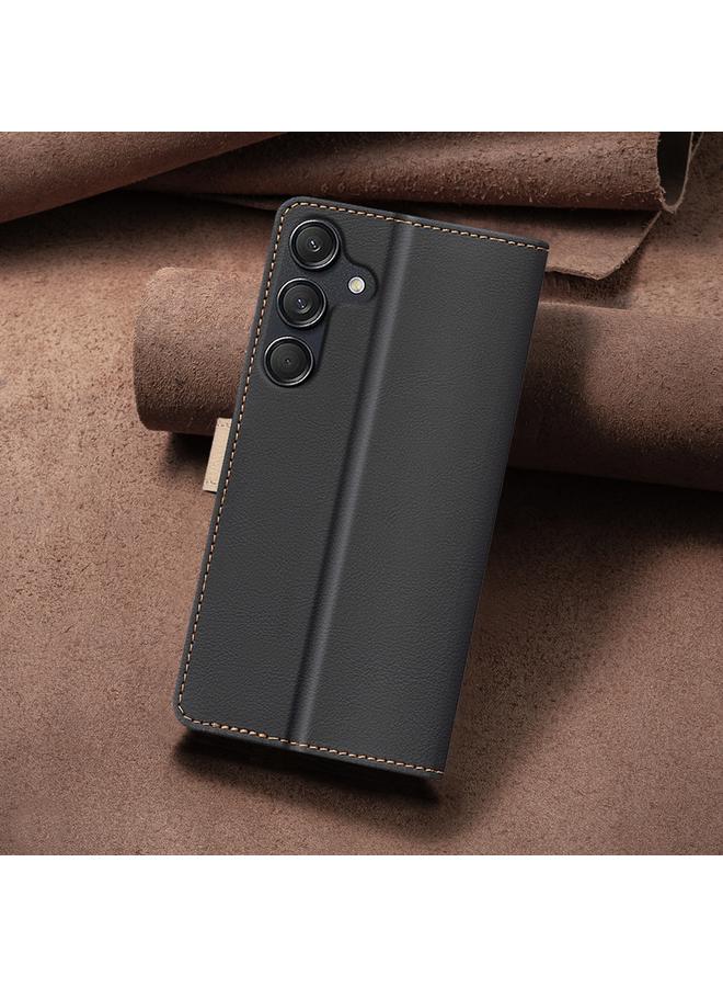 S-TOP Case For Samsung Galaxy S23 FE 5G Color Matching RFID Anti-theft Leather Phone Case - Image 3