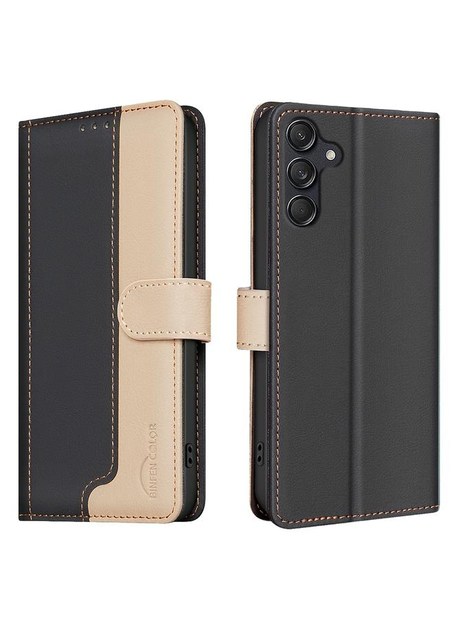 S-TOP Case For Samsung Galaxy S23 FE 5G Color Matching RFID Anti-theft Leather Phone Case - Image 1