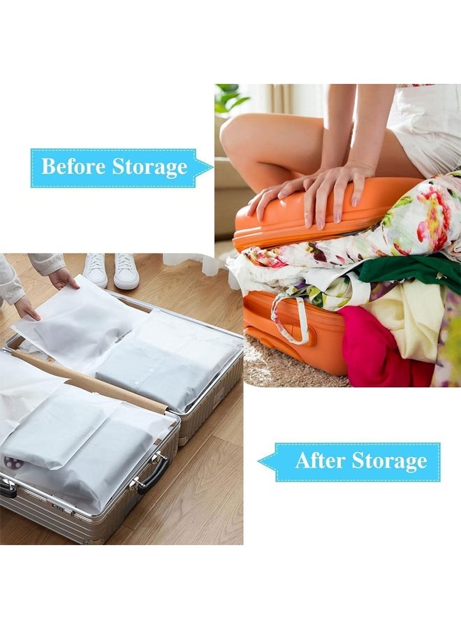 DUNISO 25pcs Frosted Clothing Transport Packaging Bags, Travel Luggage Organizer Bags, Resealable Zipper Plastic Garment Packaging Bags, Space Saver Bags for Underwear, Towels, Shoes, Clothes, Cosmetics, Toiletries 30cm x 40cm  - Image 5