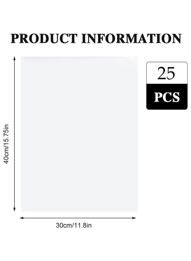 DUNISO 25pcs Frosted Clothing Transport Packaging Bags, Travel Luggage Organizer Bags, Resealable Zipper Plastic Garment Packaging Bags, Space Saver Bags for Underwear, Towels, Shoes, Clothes, Cosmetics, Toiletries 30cm x 40cm  - Image 3