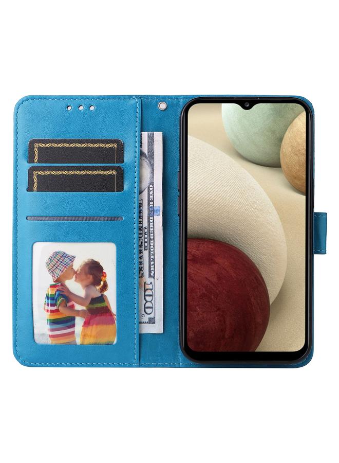 S-TOP Case For Samsung Galaxy A12 4G / 5G Embossed Sunflower Leather Phone Case - Image 3