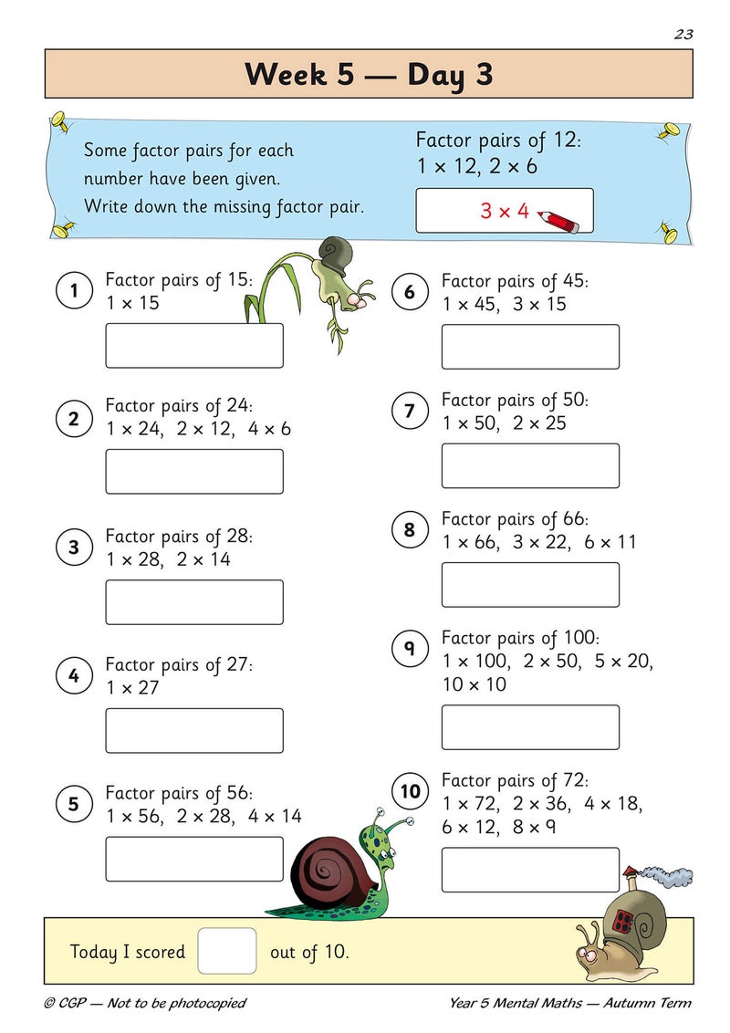 New Ks2 Mental Maths Daily Practice Book Year 5 Autumn Term - Image 5