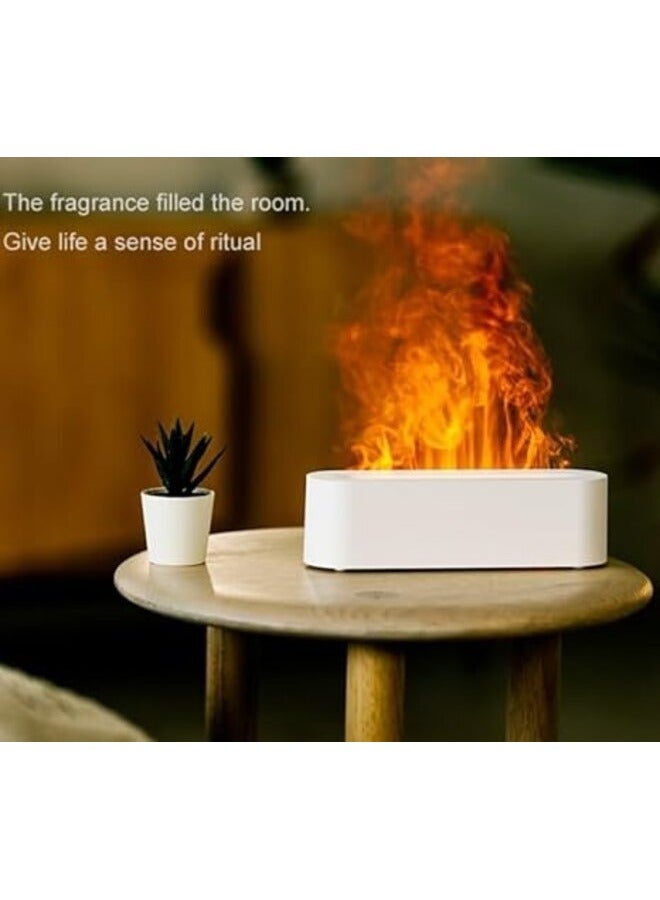 Fireplace Flame Diffuser by AlphaDesignLuxe, Aromatherapy Essential Oil Diffuser (JS119), 150ml Cool Mist Ultrasonic Humidifier. (White)  - Image 4