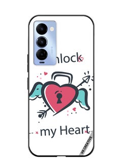 Protective Case Cover For Tecno Camon 18/18 P Unlock My Heart Design Multicolour