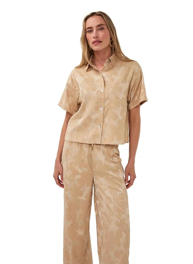 EsQualo Esqualo Blouse Jacquard Leaves