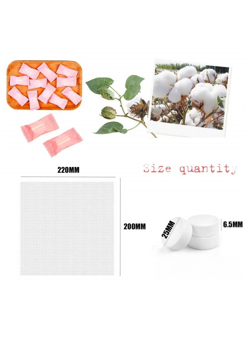100 Pcs Disposable Compressed Towels, Portable Compressed Travel Towel, Cotton Disposable Towels, Absorbent Hand Tuc Pills for Outdoor Camping Travel - Image 2