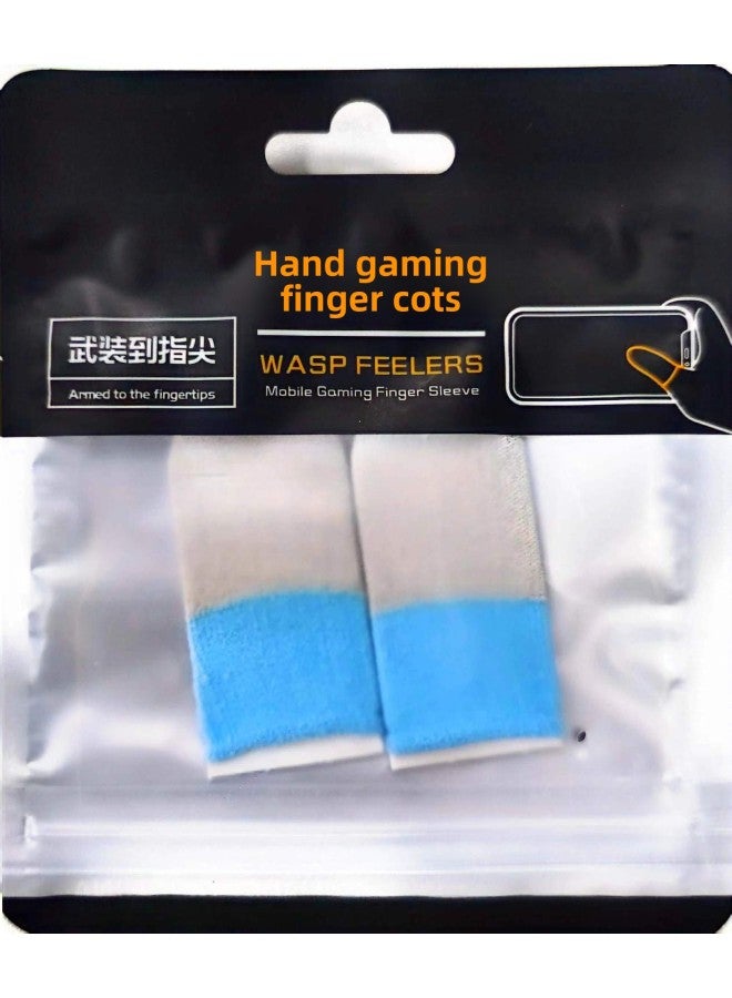 Snow Game Finger Coat E-Sports Fashion Cool Ultra-thin Breathable Double Color Finger Coat Chicken Finger Coat Artifact-Product Color:Ice Silk White Blue Double Spell  - Image 1