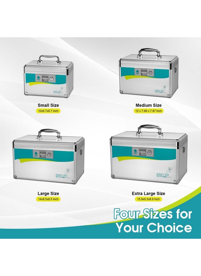 GLOSEN - Medicine Lock Box, Medication Lock Box,Locking Medicine Box, Security Lock Boxes【Small 10X6.7X6.7 Inch】,First Aid Key Safe Box,Lock Box For Medication - Image 1