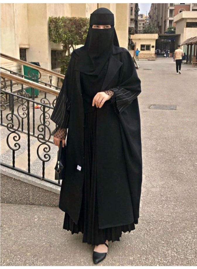 Straight Elastic Middle Niqab Reinforced, Women Niqabs Slip Resistant Full Cover, LightWeight Veils, Washable, Perfect for Everyday and Occasion Use - Image 2