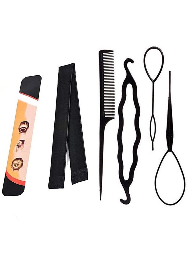 CHRONEX Pack of 5, Hair Styling Donut Bun Maker Former Foam French Twist Magic Tool - Image 1