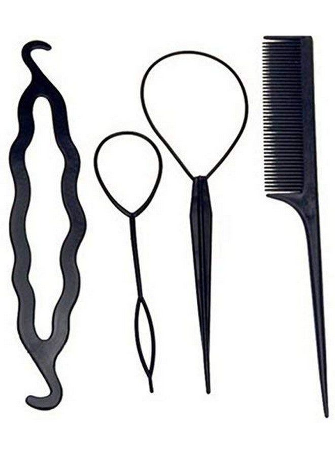 CHRONEX Pack of 5, Hair Styling Donut Bun Maker Former Foam French Twist Magic Tool - Image 2