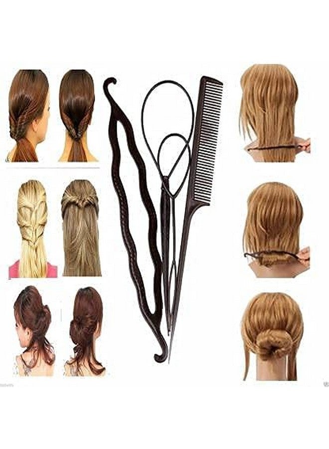 CHRONEX Pack of 5, Hair Styling Donut Bun Maker Former Foam French Twist Magic Tool - Image 5