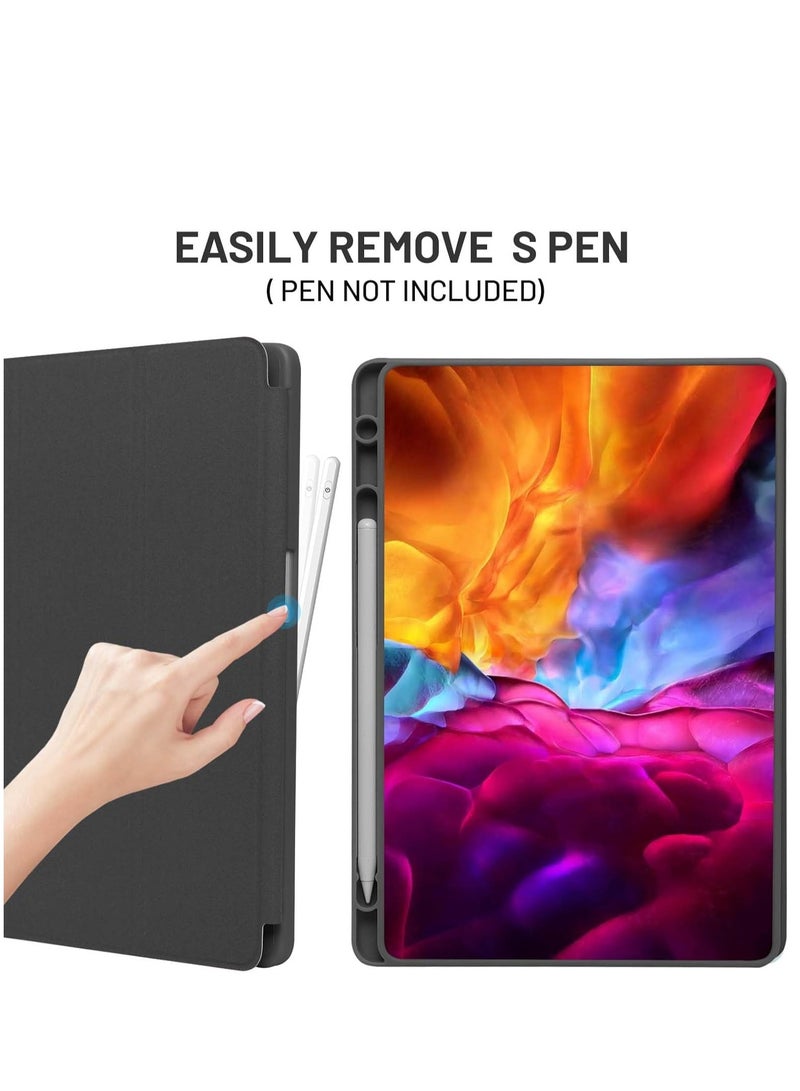 ELTRAZONE Case Compatible with Samsung Galaxy Tab A9 Plus / A9+ 11 Inch 2023, SM-X210/X216/X218 | Trifold Stand Protective Case with Pen Holder | Auto Sleep/Wake Feature | Durable Black Case for Samsung Tab A9+ Protection - Image 2