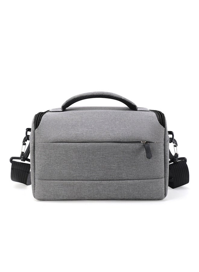SLR Camera Bag Micro Single Bag Travel Photography Bag Single Shoulder Single Room Backer Outdoor Bag Cross-body Bag Small Square Bag Storage Bag-Color:Grey  - Image 1