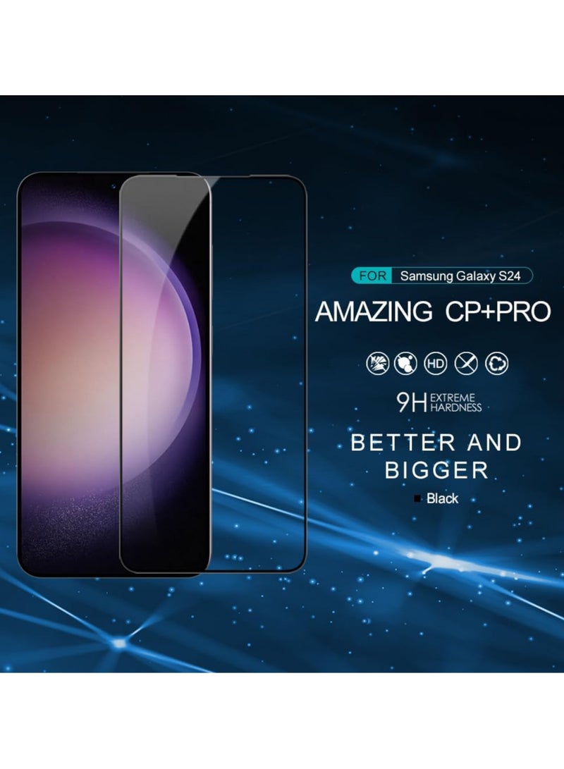 Nillkin CP+ PRO Anti-Explosion Glass Screen Protector, 0.33mm, 2.5D Designed For Samsung Galaxy S24 - Black - Image 3