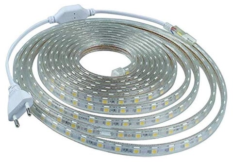 Warm yellow LED strip light 8 meters with connector