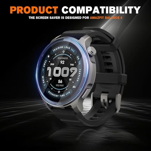 TELTREK Screen Protector Screenguard Compatible With Amazfit Balance 2 SmartWatch 47 mm, Edge to Edge Hydrogel TPU Screen Guard not a Tempered Glass (Pack of 3) - Image 2
