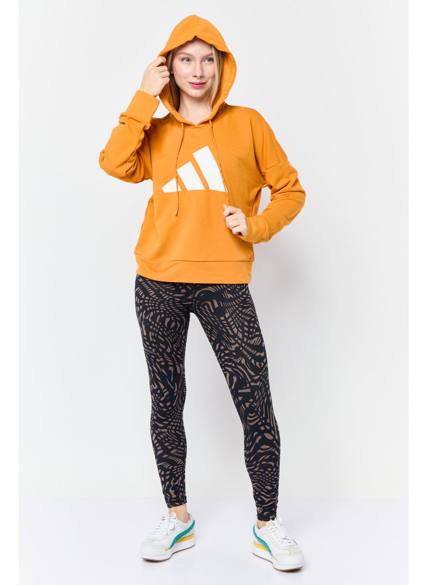 Adidas Women Sportswear Fit Long Sleeves Outdoor Hoodies, Dark Orange  - Image 2