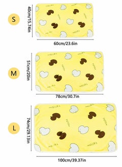 Y&D Pet Blanket, Cushion Dog, SYOSI Cat Fleece Blankets, Washable Sleep Mat, Bed Cover Soft Warm for Cute Animals, Gray, Yellow, Blue, 60 x 40 cm（ 3 Pack）  - Image 3