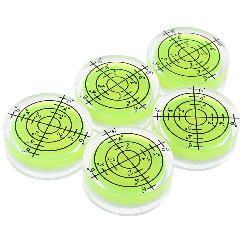 5pcs Small Level Bubble Circular Bubble Level Mini Level Small Leveler Spirit Level - Image 1