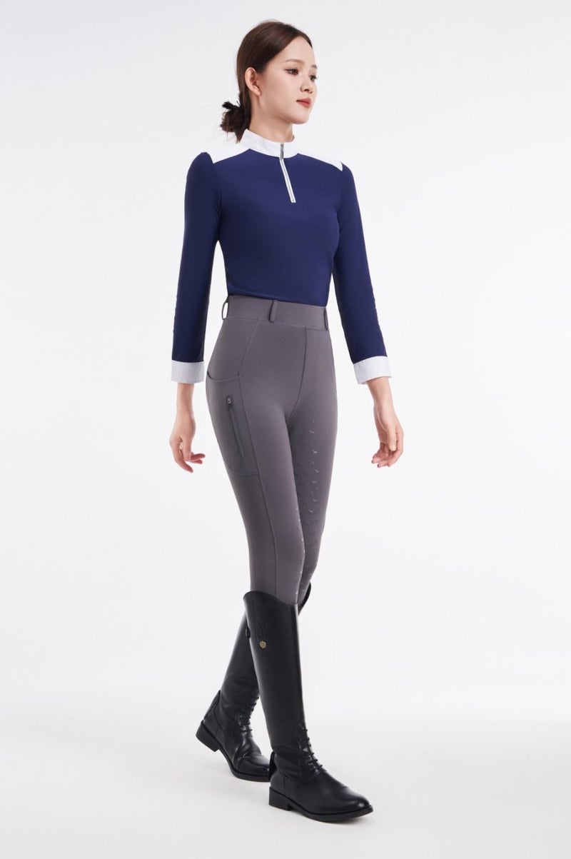 Generic Men Women Equestrian Riding Silicone Pants Quick Dry F110 gray