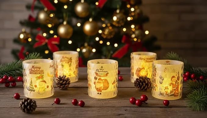 CORALTREE CORAL TREE LED Christmas Printed Candle Lights (5) - Image 2