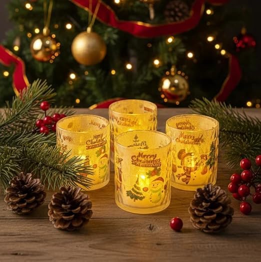 CORALTREE CORAL TREE LED Christmas Printed Candle Lights (5) - Image 5