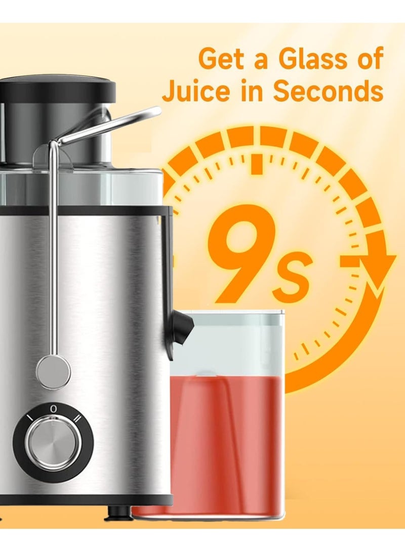 UNICORN Hands-Free Electric Citrus Juicer – 1-Button Stainless Steel Juicer Machine for Orange, Lemon, Lime & Grapefruit, Easy to Clean Citrus Squeezer (Black/Silver) - Image 5