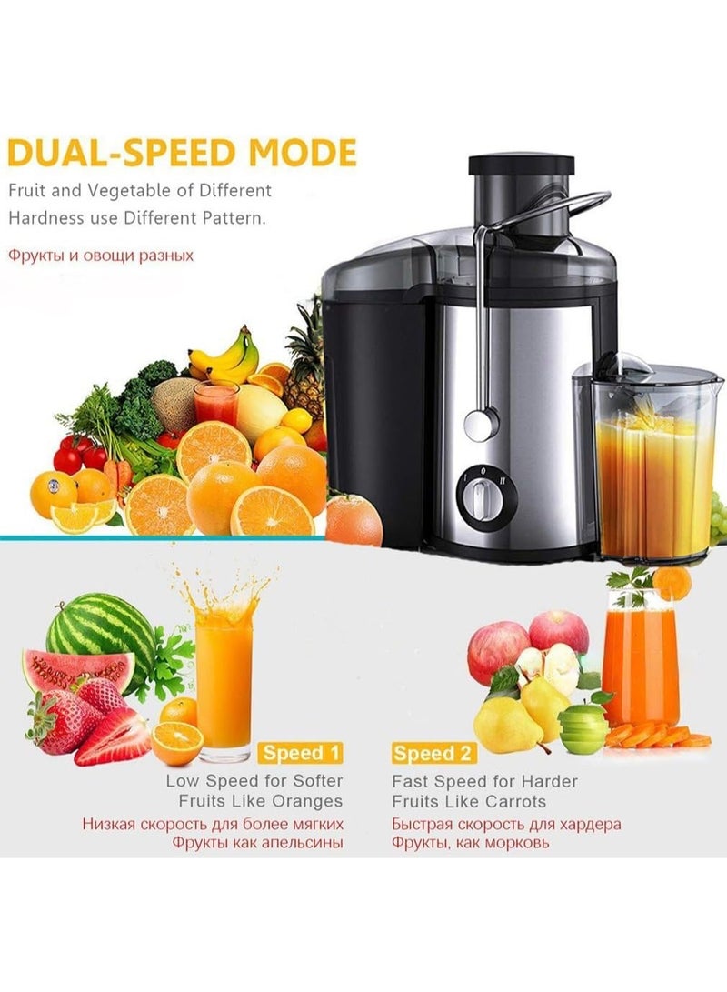 UNICORN Hands-Free Electric Citrus Juicer – 1-Button Stainless Steel Juicer Machine for Orange, Lemon, Lime & Grapefruit, Easy to Clean Citrus Squeezer (Black/Silver) - Image 2
