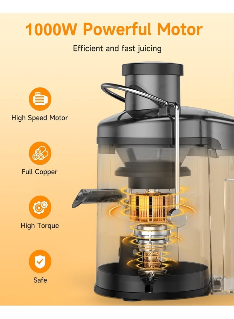 UNICORN Hands-Free Electric Citrus Juicer – 1-Button Stainless Steel Juicer Machine for Orange, Lemon, Lime & Grapefruit, Easy to Clean Citrus Squeezer (Black/Silver) - Image 4