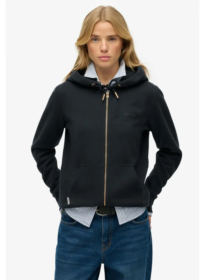 Superdry Essential Logo Zip Hoodie Half Brushed