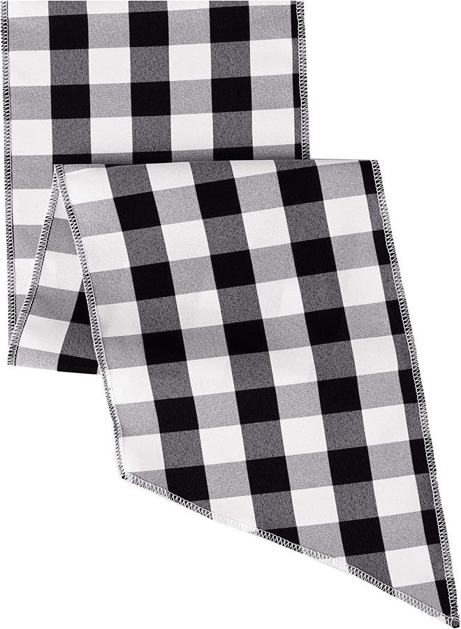 LA Linen Checkered Chair Bows Sashes,10-Pack, 7, Black/White 7 by 108-Inch - Image 3