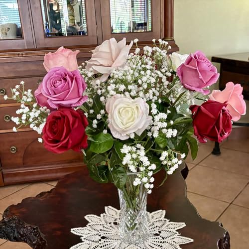 ABAJI Tiny Babys Breath Artificial Flowers Gypsophila Real Touch Flowers for Wedding Party Home Garden Decoration 12 inch in Length Small and Short - Image 4