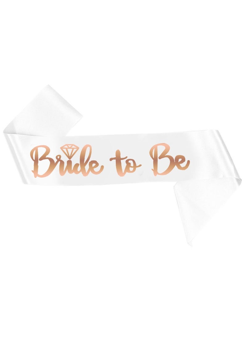 CATANES Bride To Be Sash Party Wedding Decorations Party Favors Accessories White - Image 2