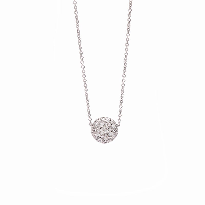 Yi Sleek Silver-White Colorful Gemstone Necklace with Electroplated Mushroom Design - Image 1