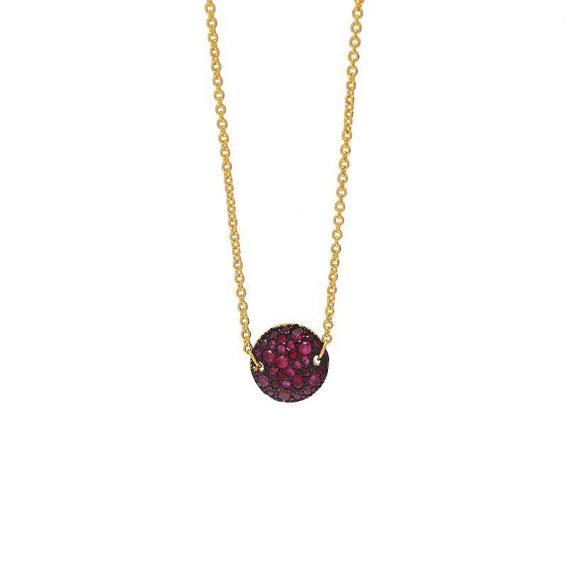 Yi Sleek Silver-White Colorful Gemstone Necklace with Electroplated Mushroom Design - Image 4