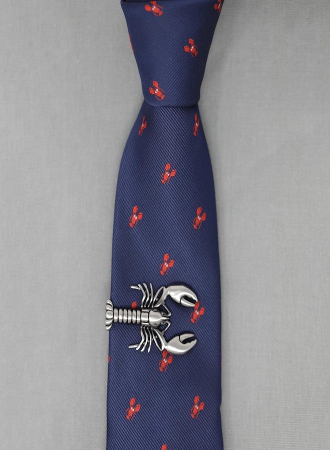 MENDEPOT Brush Gunmetal Animal Crocodile Tie Clip With Box Dinosaur Tie Bar Lobster Tie Clasp (LOBSTER) - Image 4