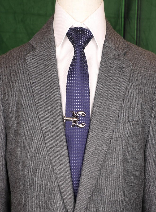 MENDEPOT Brush Gunmetal Animal Crocodile Tie Clip With Box Dinosaur Tie Bar Lobster Tie Clasp (LOBSTER) - Image 5