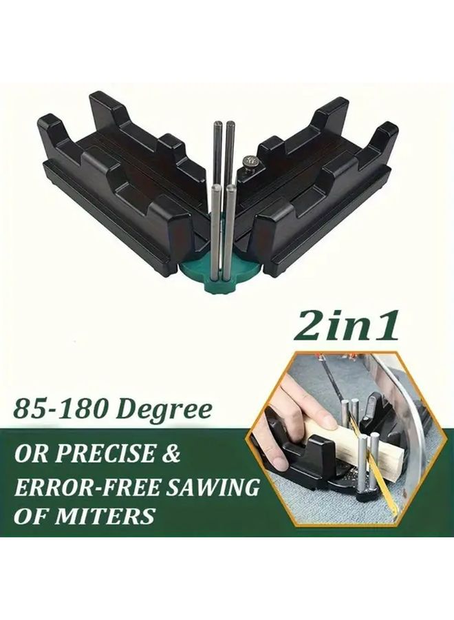2 In 1 Black Angle Protractor And Angle Finder Tool Precision Cutting Measurement Heavy Duty Construction For Carpentry DIY Projects Plumbing Gardening Professional Home Workshop Ergonomic Grip Sturdy Material Measuring Instrument - Image 4