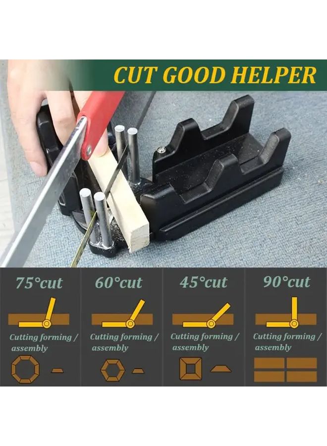 2 In 1 Black Angle Protractor And Angle Finder Tool Precision Cutting Measurement Heavy Duty Construction For Carpentry DIY Projects Plumbing Gardening Professional Home Workshop Ergonomic Grip Sturdy Material Measuring Instrument - Image 5