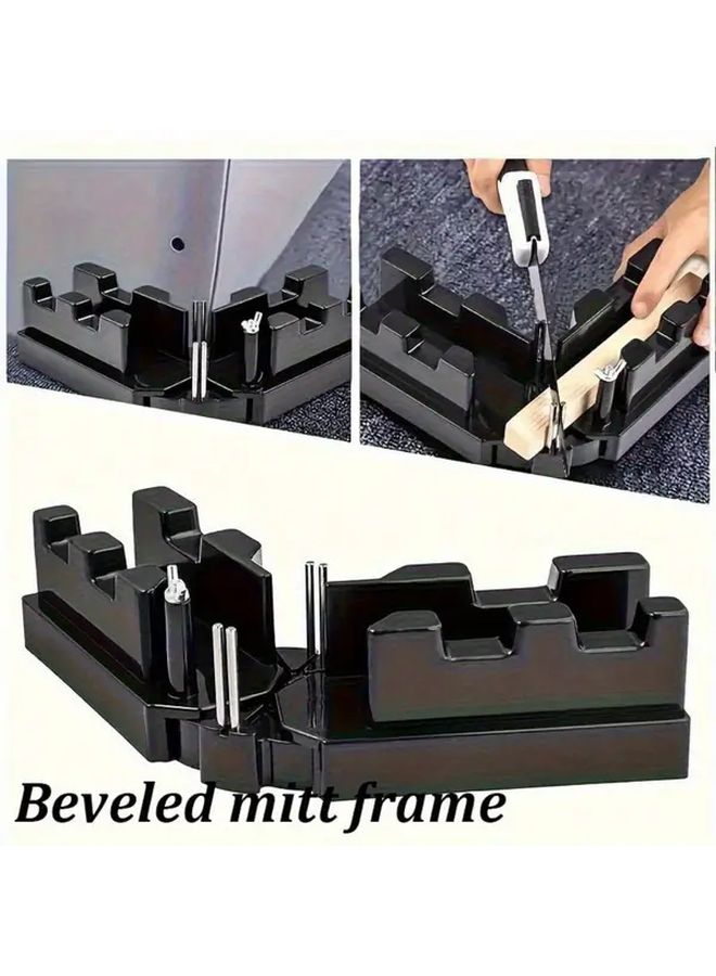 2 In 1 Black Angle Protractor And Angle Finder Tool Precision Cutting Measurement Heavy Duty Construction For Carpentry DIY Projects Plumbing Gardening Professional Home Workshop Ergonomic Grip Sturdy Material Measuring Instrument - Image 2