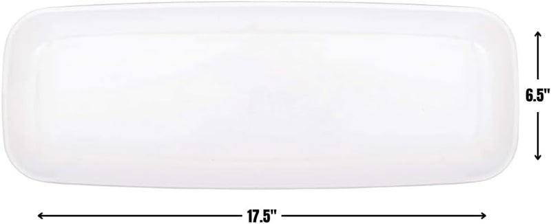 Amscan White Plastic Recyclable Platter  Large 65 x 175 1 Piece  Durable Serveware Ideal for Everyday Use and Any Occasion - Image 2