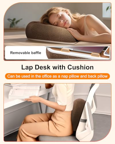Nauttxon Lap Desk with Storage Cushion Washable - with Magnetic Mouse Pad, Scented Cotton Pads - Multi-Functional Lap Desk for Home Office Couch Bed -Fits Up to 15 Inch Laptop - Image 5