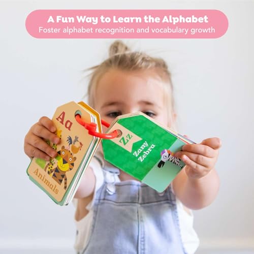 Tiger Tribe 26 Alphabet Flash Cards Includes 26 Double Sided Cards, Each Featuring a Letter paired with a Fun Animal Illustration, Making Learning Letters exciting and Memorable for Kids - Image 3