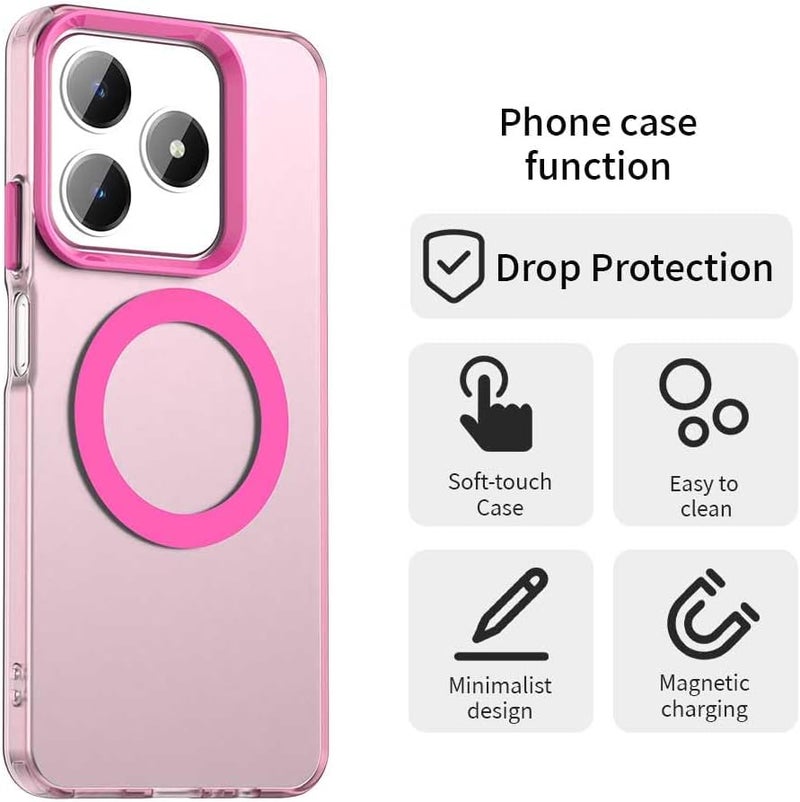 Mingwei Case For Realme C61/Note 60 4G Clear Soft Tpu Shock Absorption Slim Lightweight Shockproof Cover Hybrid Protective Case Pink, Realme C61/Note 60 4G - Image 3